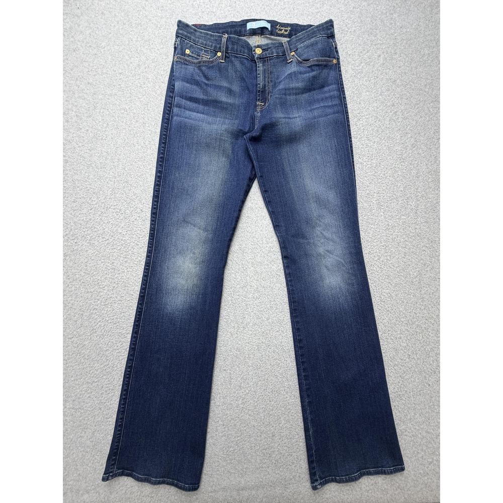 7 For All Mankind Kimmie Bootcut Jeans Womens 32 Blue Med Wash B(air) Denim